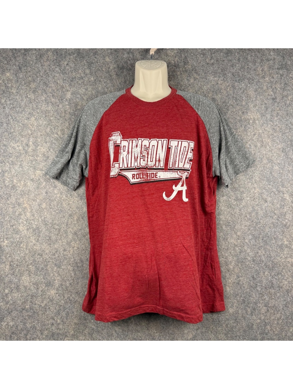 Knights Apparel Alabama Crimson Tide Adult T Shirt Red Gray White Size XL 875